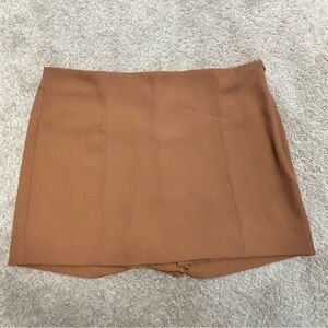 Jason Wu camel brown skort skirt Sz M NWT
